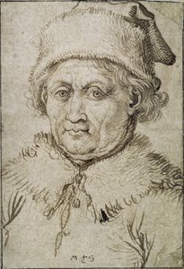 Bust-Length Image of an Old Man with Fur Collar and Hat